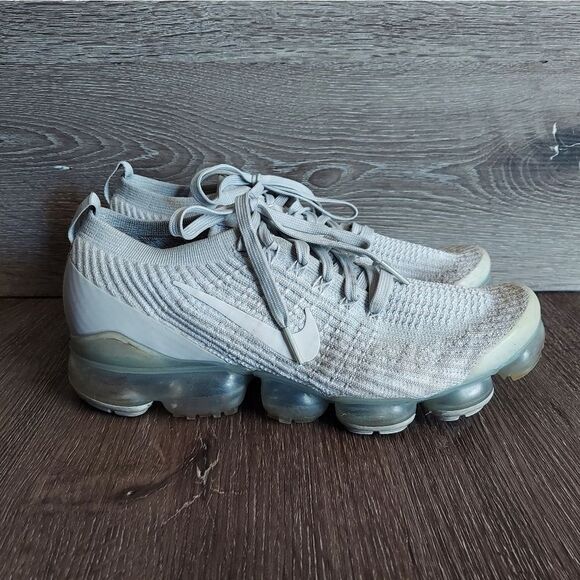 Nike Air VaporMax Flyknit 3 'Pure Platinum' - Mens 8.5 - Picture 1 of 10